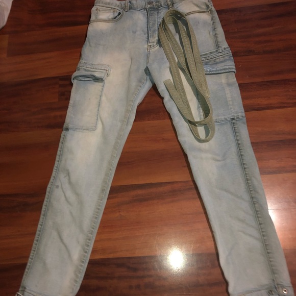 MNML Size 32 Denim Cargo Joggers - Picture 4 of 5
